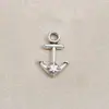 Acessórios de Joias Gancho de Barco Popular Transfronteiriço Gancho de Peixe Pulseira DIY Colar Pingente Prata Antiga Verde Antigo Acessórios de Pingente de Âncora