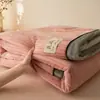 Manta de vellón de leche, manta multifuncional engrosada, manta para siesta en la oficina, manta para cubrir sofá de dormitorio, adecuada para todas las estaciones y habitaciones con aire acondicionado