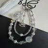Lujo Ligero Cuentas Finas con Purpurina Perlas Cristal Lanyard para Teléfono Colgante de Caballo Mecedor con Pedrería Correa de Muñeca Encanto para Bolso