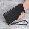 Cartera larga de estilo coreano para mujer, monedero de mano a la moda con cremallera, multifuncional, para teléfono móvil, 2024