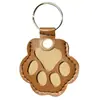 Llavero de cuero transfronterizo, colgante creativo para almacenamiento de pelo de mascota, accesorio de bolsa de recolección de pelo de gato y perro lindo