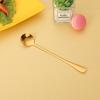Cuchara de acero inoxidable con mango largo, cuchara para hielo 1010, punta para hielo, cuchara redonda para mezclar hielo, cuchara para miel, cuchara para taza, cuchara de regalo