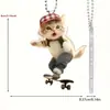 Novos ornamentos de pingente de gato para skate de acrílico plano transfronteiriços para resfriar