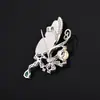 Broche de Mariposa de Nácar Natural Borla de Circonita Colorida Pin de Perla Nuevo Estilo Chino Lujo Ligero Corsage para Abrigo Traje