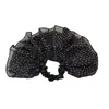Design de Semicírculo com Bolinhas Retro Laço para Cabelo Elegante Anel Salsicha para Rabo de Cavalo Prendedor de Cabelo de Alta Qualidade