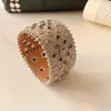 Pulsera Acrílica Acética de Ala Ancha para Mujer Estilo Vintage Ins Diseño Nicho Sentido Pulsera Combinable Mejor Amigo del Estudiante Accesorios