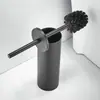 Suporte de escova de vaso sanitário de aço inoxidável 304 montado na parede transfronteiriço, kit de escova de limpeza de vaso sanitário desodorante sem perfuração