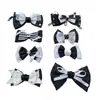 Accesorios DIY Accesorios de Moño de Algodón Blanco y Negro Accesorios para Zapatos y Ropa Pinzas para el Cabello Accesorios para Fundas de Teléfono Accesorios para Ropa de Muñecas BJD