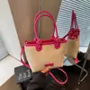 Bolso Satchel Tipo Cubo de Color Contrastante de Moda para Mujer Verano 2025 Nuevo Estilo Ligero Estilo Extranjero Satchel Bolso de Hombro Cruzado
