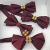 Pajarita de boda estilo chino para padrino de boda, vestido formal para hombre, novio, boda, vino tinto, lazo estilo británico coreano.
