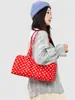 Bolsa de viagem Yozzi com estampa de bolinhas em nylon, adequada para viagens, estilosa e versátil