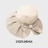 Sombrero de Nuevo Estilo para Mujer, Sombrero Plegable de Estilo Coreano con Ala Ancha para Protección Solar, Nuevo Estilo de Verano, Versátil para Viajes, Sombrero de Pescador Delgado y Transpirable