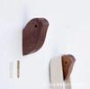 Gancho de madera simple y creativo, gancho nórdico para colgar en la pared, de nogal, para puerta de entrada trasera, de madera maciza