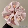 Scrunchie de malha grande estilo coreano para mulheres, acessório de cabelo estilo preguiçoso vintage, elástico para coque, enfeite de cabelo