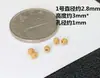 Plata de ley S925 chapada en oro antiguo artesanía mini cuentas espaciadoras cuentas de barril pequeño cuentas espirales cuerda tejida a mano collar accesorios DIY
