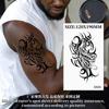 Inglês pequeno braço completo tatuagem dark wolf head letter tatuagem impermeável suor fábrica atacado carta grande imagem braço flor