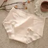 Ropa Interior de Algodón Puro Antibacteriano 7A Seleccionado Cuidadosamente para Mujer Cintura Media Antibacteriana Sin Costuras Algodón Entrepierna Extendida Talla Grande Bragas para Mujer