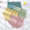 [Venda Direta de Fábrica] Calcinha Feminina Seamless Respirável de Algodão Puro com Grafeno Antibacteriano, Cintura Média-Alta, Controle de Barriga, Levanta Bumbum, Estampada