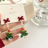 Collar navideño de lujo para mujer, ligero, de nicho, para otoño e invierno, exquisito, de acero de titanio de alta calidad, sin color, con cadena de clavícula y adornos navideños.