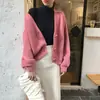 Estilo coreano primavera, otoño e invierno Nuevo estilo abrigo de lana sintética de visón elegante cárdigan de punto corto suelto para commuter suéter de comercio exterior para mujer
