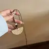 Colar Longo Florido Tecido Estilo Boho para Mulheres, Corrente para Clavícula Estilo Feriado, Acessório de Corrente Versátil para Suéter para o Dia a Dia