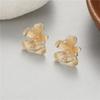 Accesorios de perlas DIY de alto nivel transfronterizos aguja de plata S925 flor de iris aretes cepillados aretes soporte vacío semiterminado