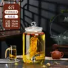 Botella de vidrio para infusión recipiente sellado para el hogar frasco para vino medicinal de ginseng tina de vino frasco para vino blanco con grifo botella de vino especial