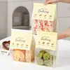 Bolsas de Empaque Crujientes de Copo de Nieve con Impresión Personalizada para Dulces de Turrón, Galletas, Snacks, Productos Horneados, Bolsas de Empaque Auto-Sellables de Pie