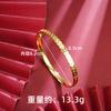 Nova pulseira de ouro vietnamita moda nacional retro laminado fechado pulseira de cobre feminino longo prazo não desbota primeira joia atacado