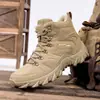 Botas Táticas Sapatos Esportivos para Caminhada ao Ar Livre Treinamento Militar Treinamento de Campo Botas de Combate Sapatos de Montanhismo Impermeáveis Antiderrapantes Botas Masculinas de Alta Qualidade