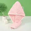 Gorro de baño de vellón Dogle coral grueso para secar el cabello, bufanda para la cabeza suave, absorbente y de secado rápido para mujeres, uso doméstico