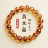 Pulsera de cuentas con pirámide de cristal amarillo natural para hombres y mujeres, pulsera de cuentas lisas con pirámide de cristal amarillo a la moda, venta al por mayor de cuentas sueltas