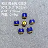Accesorios de Joyería Chapados en Oro de Plata S925, Cuentas Espaciadoras Rectas de Píldora Arcoíris, Pulsera Redonda con Múltiples Cuentas de Hamburguesa, Cuentas Espaciadoras Doradas Antiguas