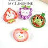 Lindo Parche de Frutas y Animales de Hielo Transparente Patchwork Uva Durazno Accesorios de Pegatinas de Resina para Charms de Zapatos Crocs DIY