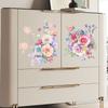 Nuevo M12-M15 Pintado Flores Coloridas Gabinete Refrigerador Baúl Inodoro DIY Hogar Decorativo Adhesivo de Pared
