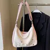Moda Nova Estilo Coreano Estilo Casual Bolsa Tote Estampa de Urso Fofo Estudante Aula Deslocamento Versátil Bolsa Transversal para Mulheres