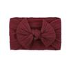 Amazon Europeu e Americano Crianças Cor Sólida Stretch Bow Hair Strap Baby Baby Soft Nylon Headband 2363