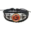 Pulsera de Cordón de Cuero de Equipo de la División Pacífico de la NHL Logo del Equipo de Hockey sobre Hielo Cordón de Cuero Genuino Merchandising para Fans