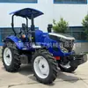 Trator Agrícola de Tração nas Quatro Rodas com 100 Cavalos de Potência, Escavadeira de Valas, Cultivador para Pomares e Estufas, Plantio e Aragem Rotativa, Diesel nas Quatro Rodas