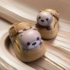 Sapatos Croc Chinelos Infantis Fofos de Urso para Meninos e Meninas para Interior de Casa com Sola Grossa Antiderrapante de EVA com Sensação de Cocô