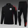 242526 Chándal de Entrenamiento Temporada Otoño e Invierno Chaqueta con Media Cremallera Manga Larga Fútbol Deportivo Chándal de Entrenamiento Pre-Partido Traje
