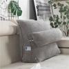 Cojín de respaldo para cama de terciopelo de copo de nieve de dos colores Almohada de respaldo para sala de estar Cojín triangular Dormitorio Cojín lumbar para dormitorio Cojín para sofá