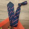Gravata de padrão listrado marrom retrô romântico francês de 8cm para vestido formal masculino estilo Yupi Sina padrinho