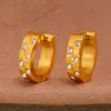 Pendientes Exquisitos de Zirconia en Forma de C Miduoduo Acero Inoxidable Chapado PVD Oro Real de 18 Quilates Pendientes Elegantes de Lujo Accesible Listos para la Venta