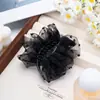 Pinza para Cabello con Moño Floral de Organza, Herramienta de Fijación para Pasador, Plegado, Accesorio para el Cabello Simple y Elegante que No Daña el Cabello