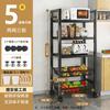 Rack de Armazenamento Multifuncional de Cozinha de Chão para Microondas, Temperos, Legumes, Utensílios de Cozinha, Forno, Camadas