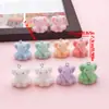Peluche Oso de Peluche con Colgante de Pajarita de Terciopelo, Llavero Pulsera Bolso Encanto Accesorios de Oso Sentado de Felpa Venta al por Mayor