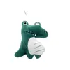 Llavero con colgante de cocodrilo de dibujos animados, juguete de peluche de animal marino, muñeco llavero, colgante lindo para bolso de mujer, muñeco