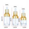 Frasco Cuentagotas con Punta de Plástico 20Ml30Ml50Ml Transparente Esencia Loción Sub-Botella Vidrio Solución Original Mezcla Botella Transfronterizo