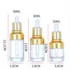 Botella gotero de plástico transparente transfronterizo 20ml 30ml 50ml Esencia Loción Sub-botella Esencia Líquido de Belleza Botella